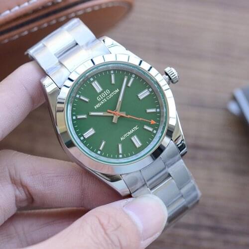40mm Mens Mechanical Watch Miyota 8215 Movement Stainless Steel Band Luminous Automatic Self-Wind Mens Watches