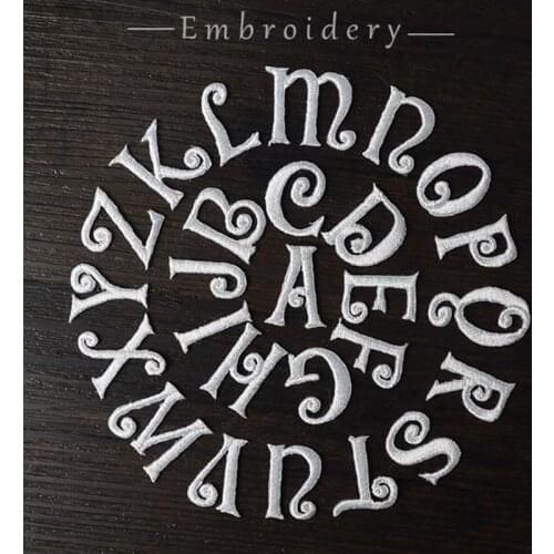 A-Z 1PC English Alphabet Letter Mixed Embroidered Iron On Patch For Clothing Badge Paste For Clothes Bag Pant shoes