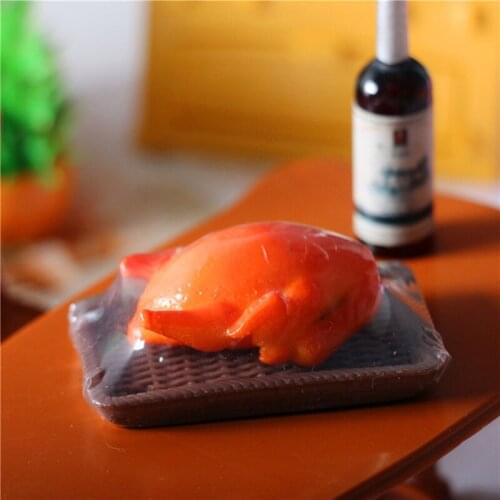 Christmas Turkey With Lid Pretend Play Toy Accessories Kitchen Cutting Toy Dollhouse Miniature Food