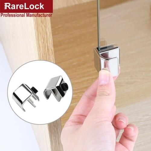 Zinc Alloy Handle Push-pull Movable Cabinet Door Small Handle Wine Cabinet Door Glass Clamp DIY Hardware Rarelock MA047 G