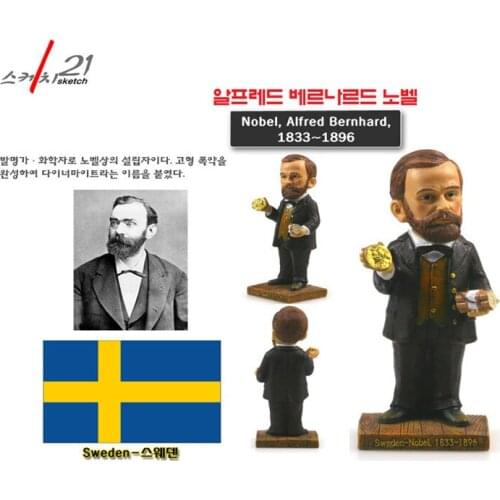 Hand-made Resin Crafts World Celebrities Swedish Nobel Figurine 2019 New Arrival Home Office Decoration Great Collection