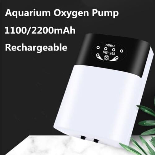 Ultra Silent Aquarium Oxygen Pump USB Charging Portable Exhaust Air Stone Air Compressor for Fish Tank
