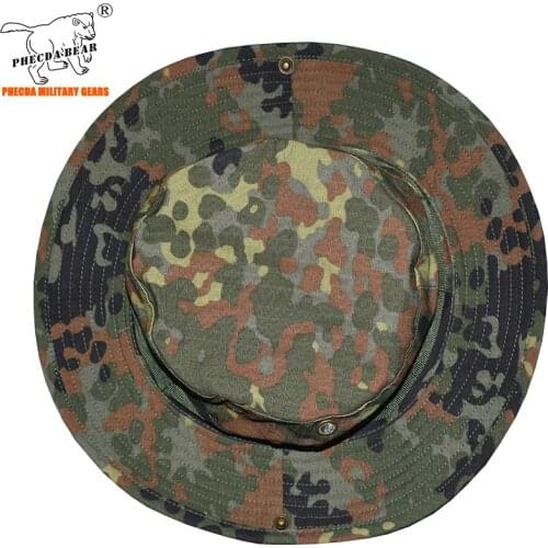 Flecktarn tactical bonnie hat army fans outdoor camping sunhat fishing sunbonnet military combat hat