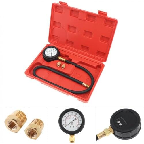 Universal 0 ~100 PSI / 0 ~ 7 Bar Portable Car Oil Pressure Gauge Engine Diagnostic Test Kit