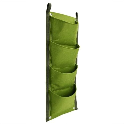 Vertical Garden Planter Wall-Mounted Planting Flower Grow Bag 4 Pocket Vegetable Living Garden Home Supplies 70*30cm