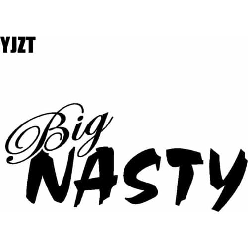 YJZT 11.5CM*5.1CM Big NASTY Vinyl Car Sticker Decal Truck Turbo Boosted Diesel Funny Boost Black Silver C10-00854