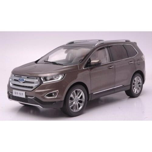 1:18 Diecast Model for Ford Edge 2016 Brown SUV Alloy Toy Car Miniature Collection Gift