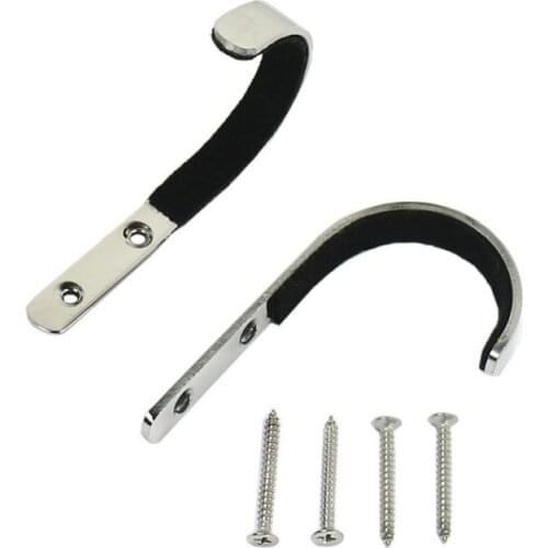 1 Pair Gun Wall Mount Storage Rack J-Hook Rifle Shot gun Hangers Set Anti-Scratch New Stainless steel gun rack