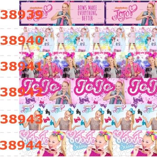 10yards - different sizes-JOJO girls Grosgrain ribbon - JOJO/hairbow/pink/lovely girl printed ribbon