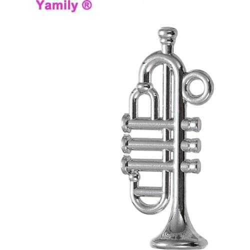 12pcs-- 27x12mm Antique silver tone musical instrumen charm music charm pendant