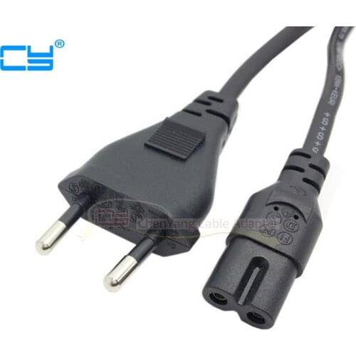 2 Pin Prong EU Cable Power Supply Cord Console Cord C7 Cable Figure 8 Power Cord For samsung Power Supply XBOX Radio Laptop
