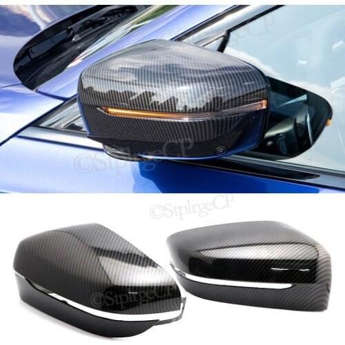2pcs For BMW 6 Series GT 630i 640i G32 2017 2018 2019 2020 Car premium black carbon fiber rear view mirror cover replacement