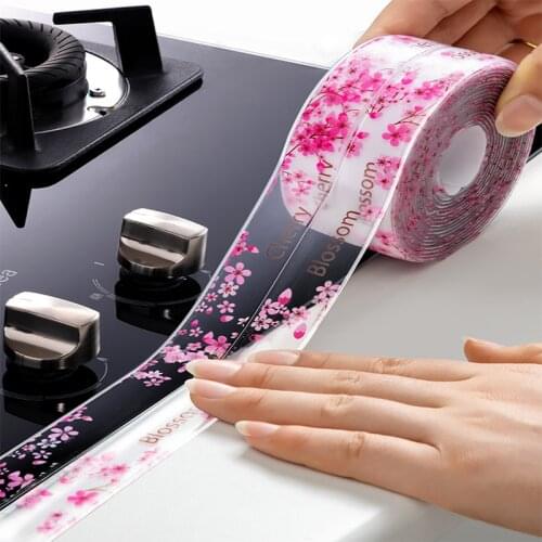 38mm*32mm Kitchen Stickers Sink Waterproof Oil-Proof Tape Stickers Bathroom Beautiful Seam Strip Toilet Sink Corner Patch