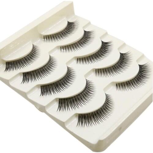 High Quality Womens Fashion 5 Pair Handmade Natural False Eyelashes Extensions Make Up Beauty Tools 2018 August1