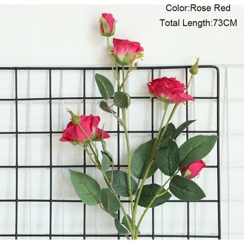 7Pcs Rose Artificial Flowers Decoration Background Wedding Flowers Wall Silk Flower for Home Garden Decoration Rose Flore Wreath
