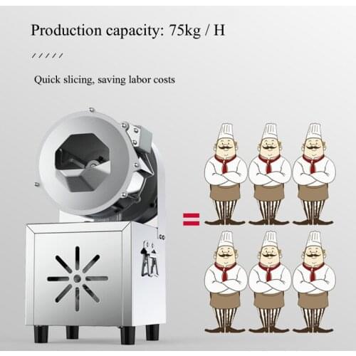 75kg / h New Vegetable Cutting Machine For Used To Slice Cucumber Carrot Cabbage Green Onion Cutting Machine