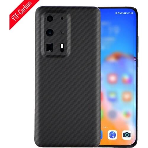 YTF-carbon Real carbon fiber Cases For huawei P40 pro plus case Aramid fiber Cover P40 Pro Plus Protect the lens phone Cover