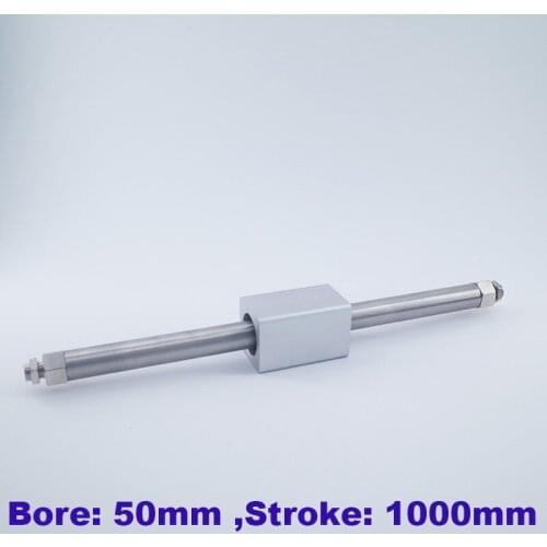 GOGOATC CY3B High quality rodless pneumatic cylinders 50mm bore 1000mm stroke CY3B50-1000 basic type rodless air cylinder
