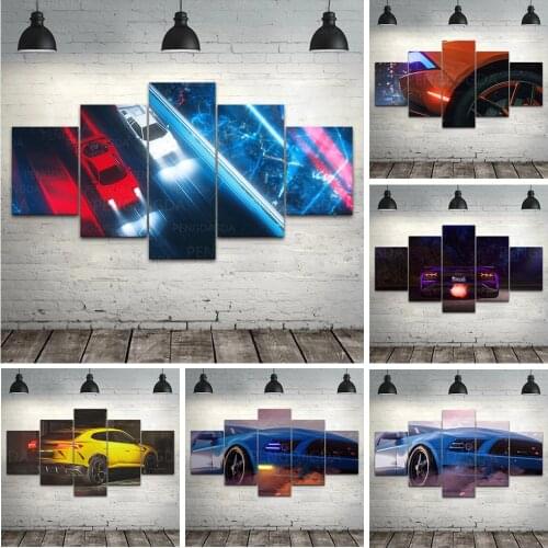 HD Print Painting Home Decoration Yellow Blue Car Canvas Poster Modular Pictures Abstract Modern Living Room No Frame Wall Art