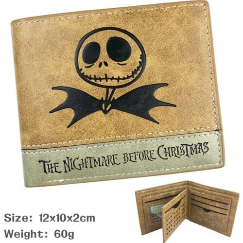 Nightmare Christmas Jack Fashion Anime PU Wallet Money Bag Wallets Coins Pocket Casual Purses Card Unisex Gifts New