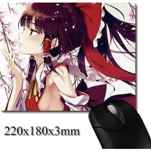 Beautiful kimono girl under cherry blossom Cartoon CG printed Heavy weaving anti-slip office mouse pad Coaster Party favor gifts