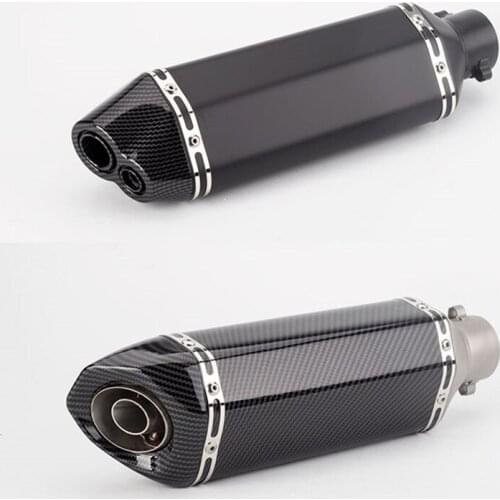 Motorcycle modified small hexagonal exhaust pipe stainless steel muffler R25 MT07 Z900 GSXR250 R15 Z125 with DB killer