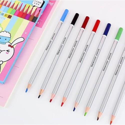 3.0 Core Lead Watercolor Pencils Set 12 Colors Wet Water Color Pencils Art Drawing Pencils for Kids Adults Coloring, Blending
