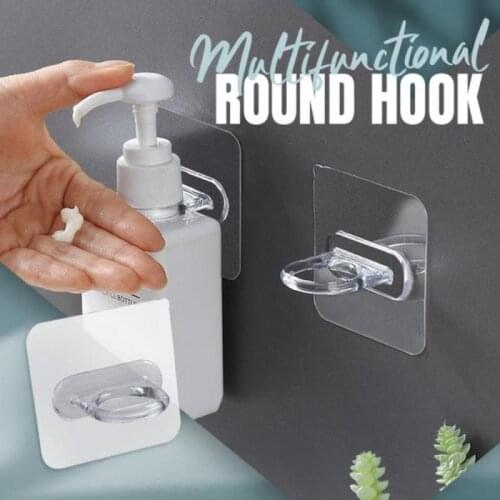 2021 NEW Bathroom Organizer Wall Mounted Shampoo Bottle Shelf Shower Gel Rack Liquid Soap Holder Self Adhesive Shelves Hanger