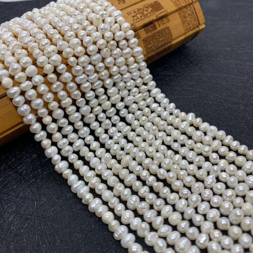 Natural Freshwater Pearl 3-4 Mm Small Potato Shaped Pearl DIY, Used for Jewelry Making Accessories Suitable for Necklaces