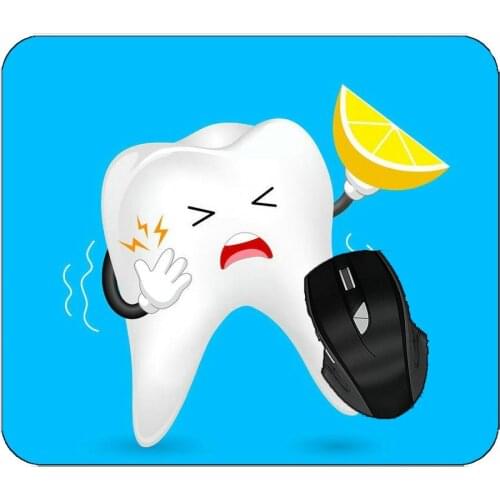 Office Mouse Pad Teeth Lemon Non-Slip Rubber Mousepad