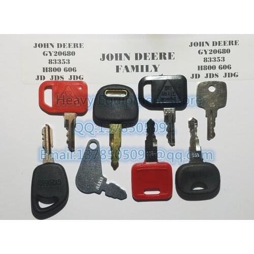 For John Deere Hitachi Key JDS JD JDG H800 606 83353 GY20680 Heavy Equipment Ignition Starter Switch