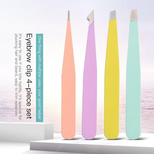 Eyebrow Pliers Eyebrow Clip New Eyebrow Trimming Clip Color Eyebrow Clip Flat Oblique Mouth Eyebrow Clip Hook Mouth Eyebrow Clip
