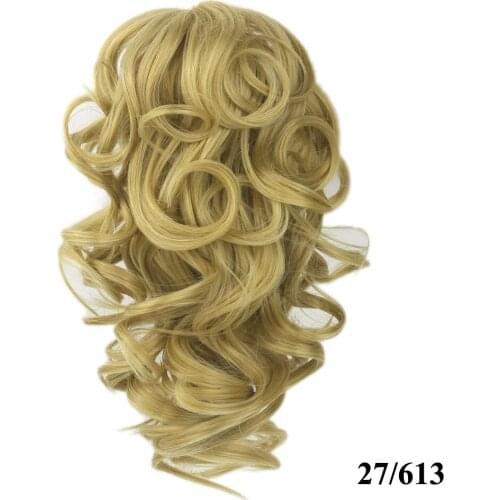 Soowee 8 Colors Curly Hairpieces Synthetic Hair Blonde Clip In Hair Extensions Little Pony Tail Claw Ponytail
