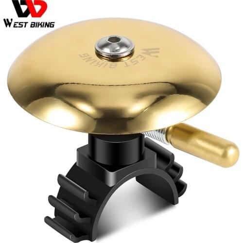 WEST BIKING Vintage Bike Bell Cycling Warning Safety Sound Alarm Handlebar Metal Bocina Electric Bicycle Scooter MTB Accessories