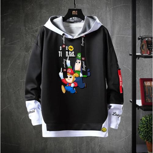 Japan anime Osomatsu-san Hooded Teenagers Cartoon Costume Hoodies Unisex Casual Fake Two-Piece Sweatshirt jacket
