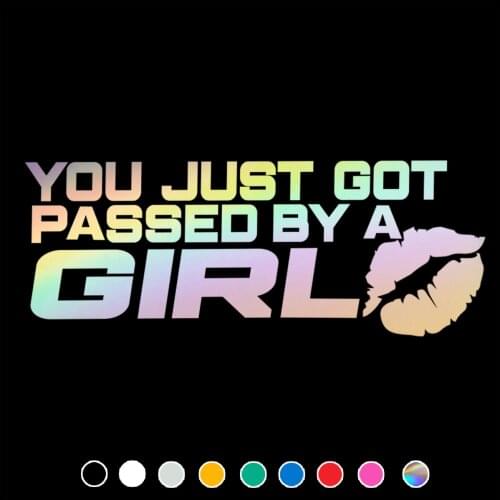 Funny Car Sticker Got Passed By A Gril Decal For Cars Auto Motorcycle Bumper Window Door Body JAYJOE Vinyl Car Stickers