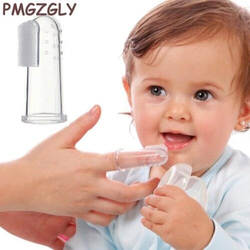 Baby Teethers Children Teeth Clear Massage Soft Silicone Baby Finger Toothbrush Gum Soft Silicone Brush 2PCS/Lot Toothpaste