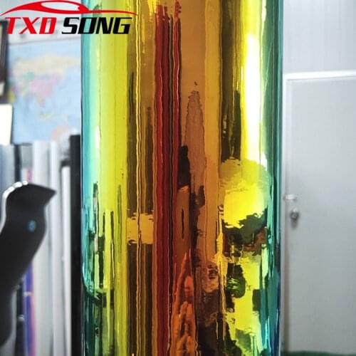 10/20/30/40/50/60x152cm Holographic Rainbow Chrome Car Stickers Laser Plating Car Body Wrap Vinyl Film Automobiles Car Styling