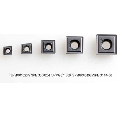 10pcs SPMG050204 SPMG060204 SPMG07T308 SPMG090408 SPMG110408 LF6018 Insert for Lathe U Insert Drill Bit SP Drilling