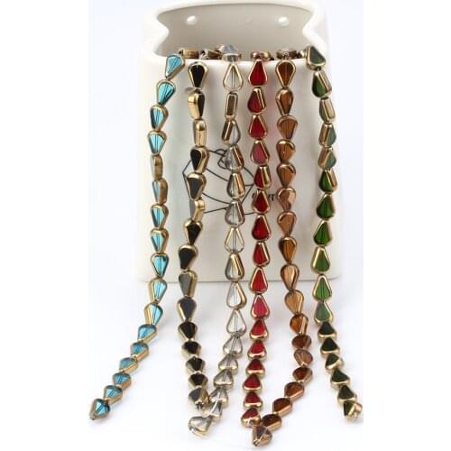 MEIBEADS 30pcs/lot Colorful Teardrop Loose Spacers Beads Heart Charms Jewelry Accessories For Women Diy Heart Beads Bracelet