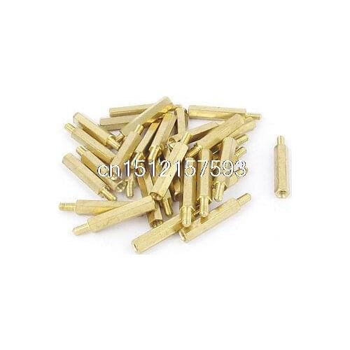 30 Pcs M3 Male Female Brass Hex Stand-Off PCB Spacer Pillar 22mm