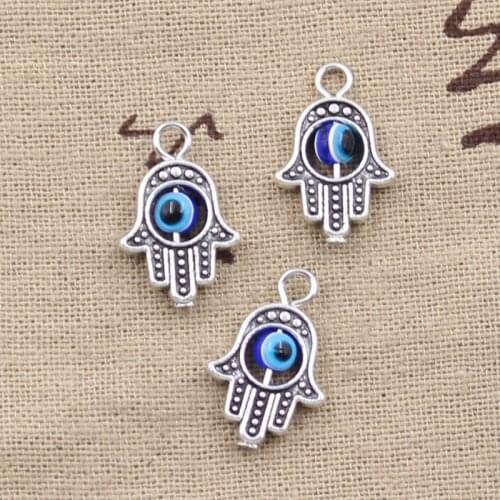 8pcs Charms Hand Scrollable Devil Eye 20x12mm Antique Making Pendant fit,Vintage Tibetan Silver color,DIY Handmade Jewelry