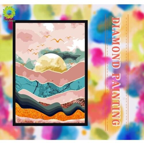 New 5D DIY Diamond Painting Sunrise Embroidery Full Square Diamond Cross Stitch Rhinestone Painting Home decor Gift