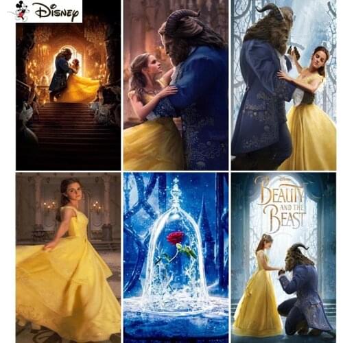 Disney DIY Diamond Painting "Cartoon beauty beast" Full Drill Square Round Diamond Embroidery 5D Cross Stitch Decoration Home