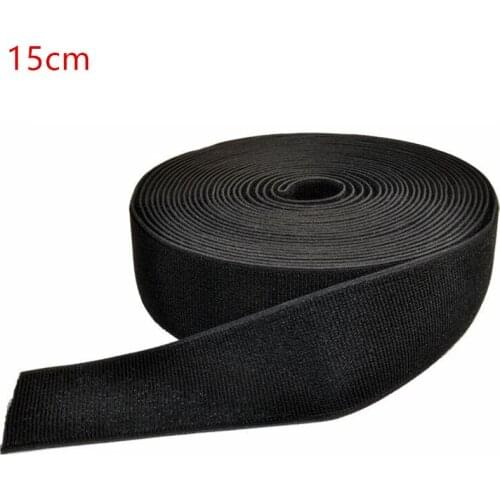 Free shipping Professional 150mm Width 5yards/roll Black Stretch elastic loop tape