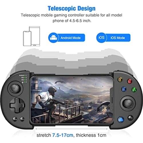 Wireless For And-roid/-iOS Game Controller, Retractable Telescopic PUBG Mobile Controller Joystick Gamepad with L3 R3