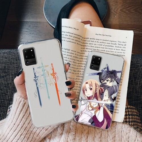 Anime Sword Art Online Phone case For Samsung Galaxy Note 4 8 9 10 20 S8 S9 S10 S10E S20 Plus UITRA Ultra transparent silicone