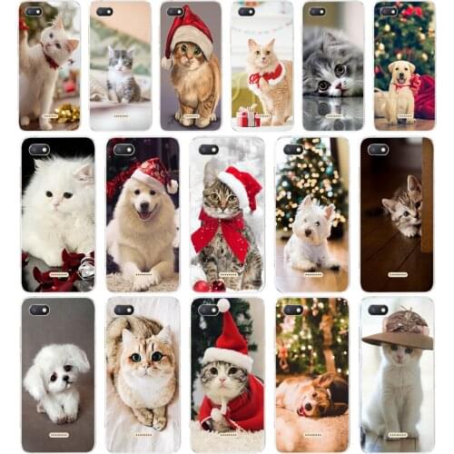 95SD New Year Gifts Cute Cats Soft Silicone Tpu Cover phone Case for xiaomi redmi 6 Pro 6A note 5 6 Pro mi 8 lite