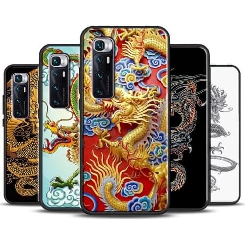 Chinese Dragon Cover For POCO X3 F2 F3 M3 Pro Phone Case For Xiaomi Mi 11 Ultra Mi Note 10 Lite 10T Pro