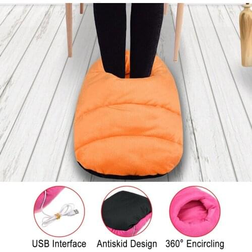 Electric Foot Warmer Heating Shoes Warm Slippers Rechargeable Pad Winter Feet Leg Thermostat Heater Mat Health Foot Care Product